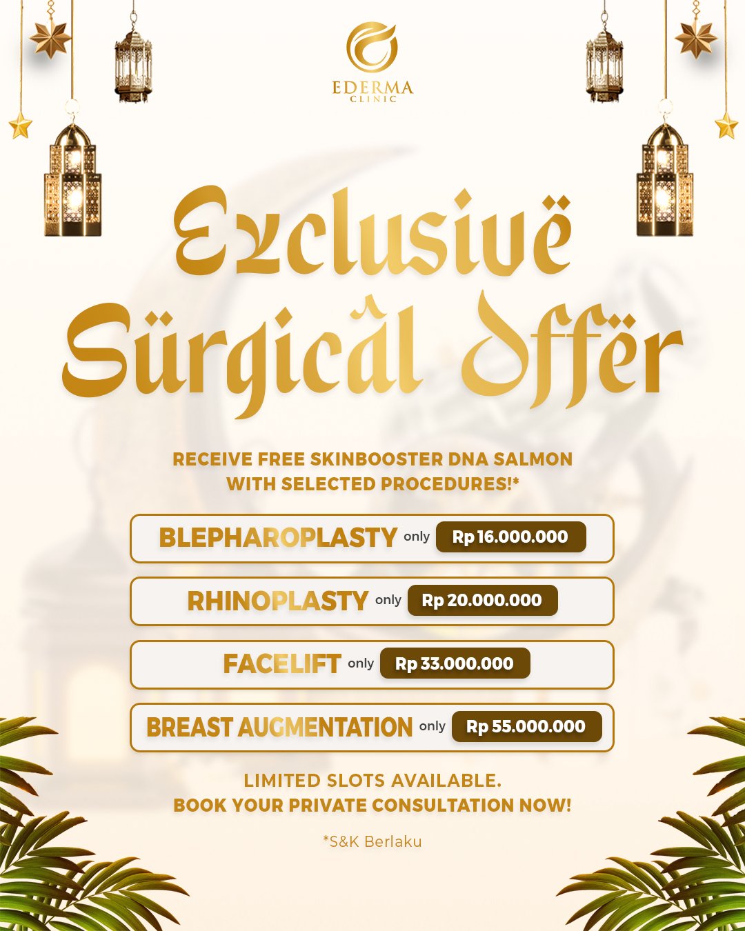 MARCH EXCLUSIVE SURGICAL OFFER